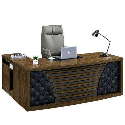 China Latest CEO Table Director Extendable Table Modern Unique Shape Luxury Executive Desk for sale