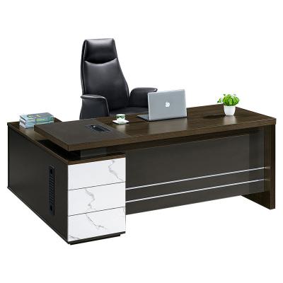 China Extendable Modern Luxury L-Shaped Manager Office Executive Desk Boss Project Design Executive Wood Table for sale