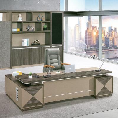 China New Design Popular Modern Wood Extendable Boss Manager Table Computer CEO Executive Desk for sale