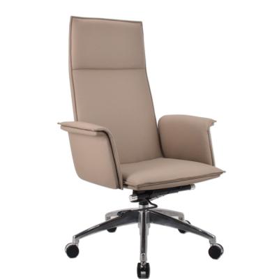 China Adjustable (Height) Boss Swivel Revolving Manager PU Executive Office Leather Chair for sale