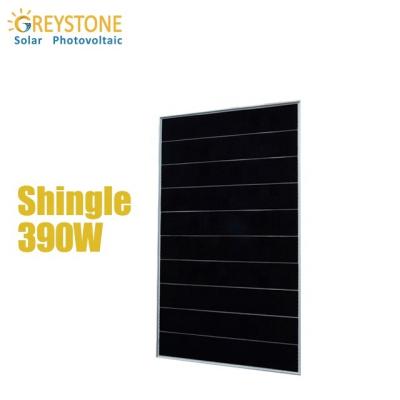 China GREYSTONE 390w Home Solar Panel Loss Roof Bottom Shingle Solar Panel with Good Performance 1719*1140*35mm for sale