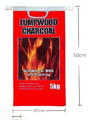 China Household 5kg 10kg 20kg printed empty BBQ charcoal briquette packaging bags for sale for sale