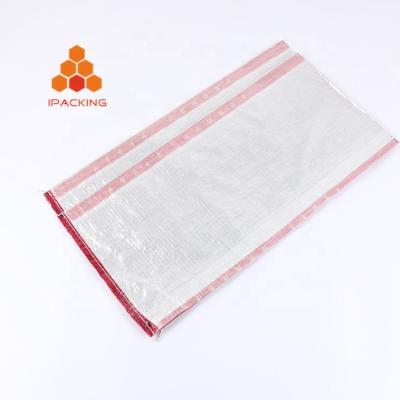 China Custom Size Safety 5kg 10kg 15kg Empty Agriculture Woven Millet Rice Plastic Bags Resend for sale