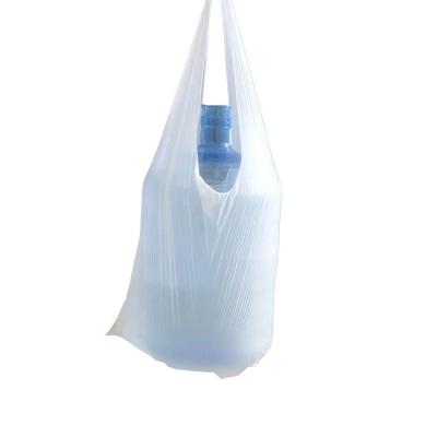 China BIODEGRADABLE Custom Biodegradable Cornstarch Clear Size PBAT Supermarket Plastic T-shirt Packing Bags for sale