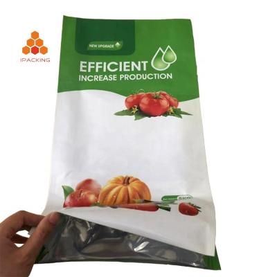 China Agriculture Mylar Matte Seal Stand Up Aluminum Foil Plastic Resealable Zip Bag For Fertilizers for sale