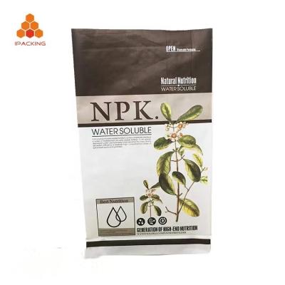 China Custom Logo 20kg 50kg Moisture Proof Laminated PP NPK Organic Fertilizer Animal Feed Woven Packing Bag for sale