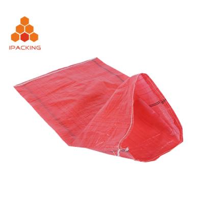 China 50kg 25kg Chili Seed Fertilizer Corn Package Recyclable Customized Agricultural Material New Red Color PP Woven Bags for sale