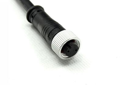 China Female 3 Pin Cable Connector M12 Molded Cable Type Without SR / SR Connector Type for sale