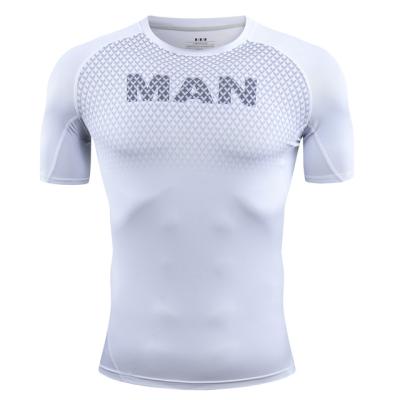 China B115 Antibacterial Sports Wear Tight Fit Sports Tight Quick Dry T-shirt Straight Wear for sale