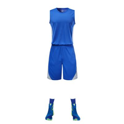 China Team Blue Uniform Sportswear Kits 2019 Basketball Uniform White Set Antibacterial for sale