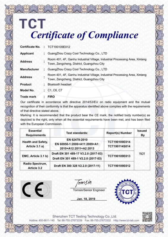 CE - Guangzhou Headway Electronic Technology Co., Ltd.