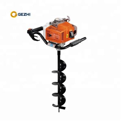 China 2 Stroke 2 Stroke Gasoline Earth Auger Garden Agriculture Hole Drilling Rig 63cc 3hp Export for sale