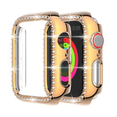 China RiverRock Water Resistant Decorated Diamond Crystal Case For Apple Watch Cover Series 5 4 3 2 1 Case For Apple Watch Bezel 44 42 40 38 mm for sale