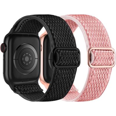 China Water Resistant RiverRock Watch Band Patent Free For Apple Watch Band Nylon Strap Woven Strap Elastic Series 7 6 5 4 3 2 1 for sale