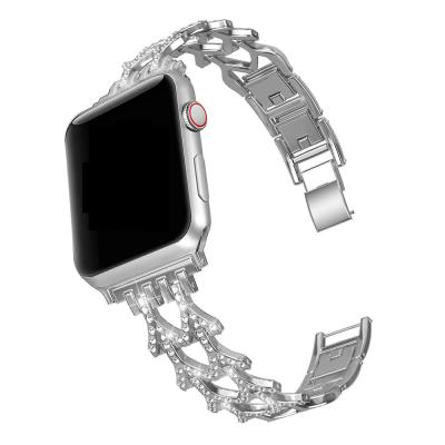 China Water Resistant RiverRock Metal Straps For Apple Watch 44mm 40mm Stainless Steel Watch Band Straps Smart Watch Strap Band for sale