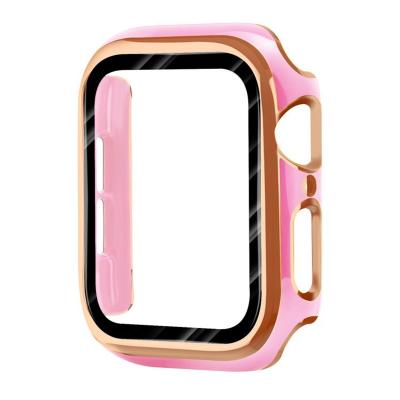 China Water Resistant RiverRock Metallic Color Watch Cover For Apple Watch Case With Band In Screen Protector Cover Attach 44mm 42mm 40mm 38mm for sale