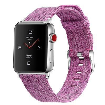 China Water Resistant RiverRock Nylon Elastic Colorful Woven Strap Suitable For Apple Watch i Watch Band Series 7 44mm Band Strap For Making for sale