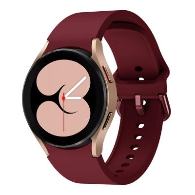 China Factory Sale Whole Colorful Buckle Classic Water Resistant Soft Silicone Band Rubber Strap For For Samsung Galaxy Watch 4 for sale