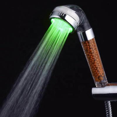 China Without Switch 2020 Wholesale LED HAND SHOWER Filter BALL IONIC Hand Shower for sale