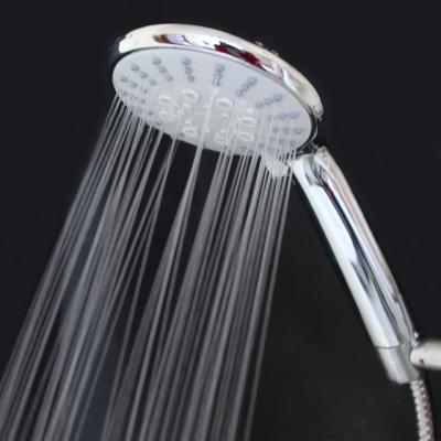 China Without Diverter High Pressure 5 Functional Chromed Square Hand Shower Head Rainfall Adjustable Shower Head for sale