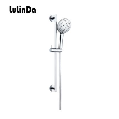 China Without Switch B-8002 Adjustable Bathroom Accessories Wall Mount Shower Slide Bar Shower Set for sale