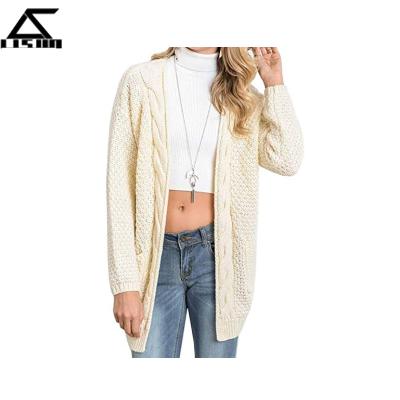 China QUICK DRY Women's Long Sleeve Open Front Sweater Women Chunky Warm Cardigans Pullover Cardigans for sale