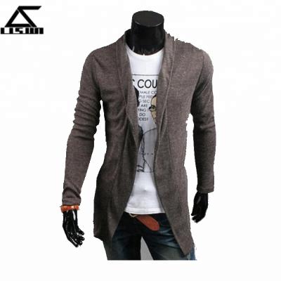 China Coffee Slim Fit Breathable Open Front Cardigan, Mens Cardigan, Shawl Collar Cardigan For Men for sale