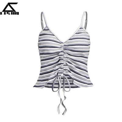 China Breathable Tank Top Stripe Multi Strapped Tank Top for sale