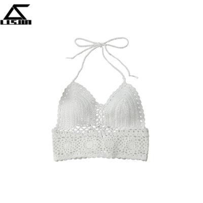 China Breathable Women Crochet Knit Bra Bikini Crop Top for sale