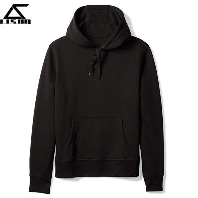 China Mens Fleece Sweatshirt Black Hooded Pullover Hoodie Anti-Shrink for sale