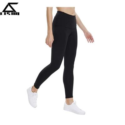 China Breathable Tummy Control Women Workout Yoga Gaiters Running Yoga Pants With Back Hidden Pocket for sale