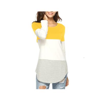 China Comfortable And Slim Leisure Three-color Women Clothes Anti-Shrink Stitching Fashion for sale