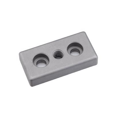 China 308.06A.01 Alu Die Cast Factory Supplied Aluminum Alloy End Connector Fastener 45x90 Three Holes Base Plate for sale