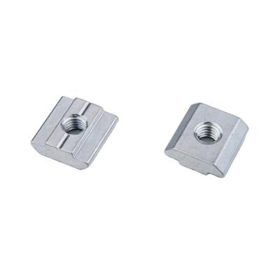 China Wholesale 2A08.AA.01 heavy industry hardware products m4/m5/m6/m8 slot 8 plated t slot nuts without chamfer for sale