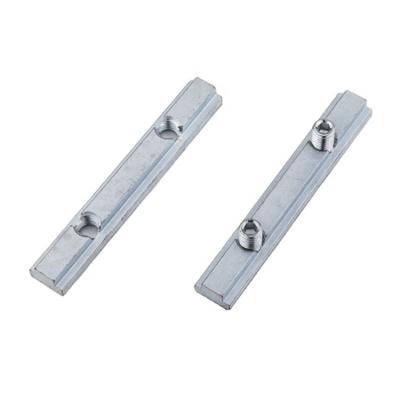 China 2A10.A42A heavy industry hardware fasteners length 90mm slot 8 size m8 double thread nuts with screws for sale