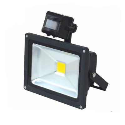 China garden led floodlight pir 10w 20w 30w 50w led flood light with pir motion sensor for sale