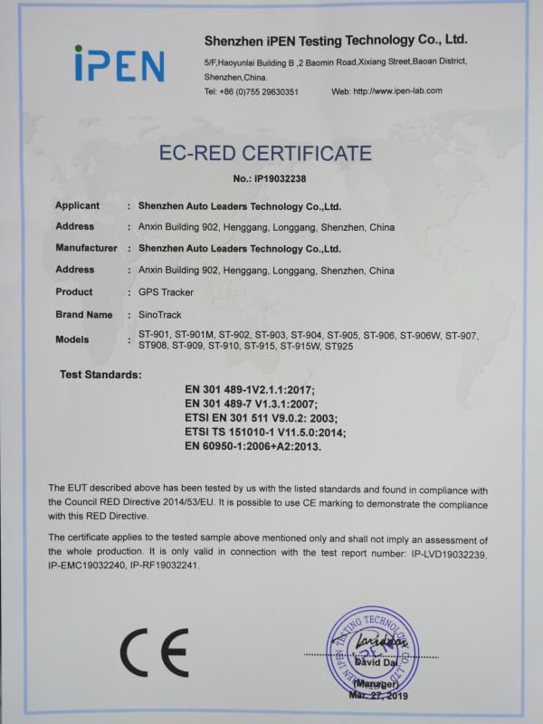 CE - Shenzhen Auto Leaders Technology Co., Ltd.