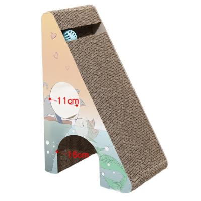 China Lovely Cat and Fish Viable Scratch Kitty Vertical Corrugated Nest Column Anti-Scratch Cat Claw Pet Supplies for sale