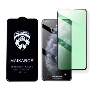 China 2022 Fashion Anti Green Light Eye Protect Full Cover Protective Glass For iPhone 7 8 Se 6 Screen Protector For iPhone X XR XS 11 12 13 for sale