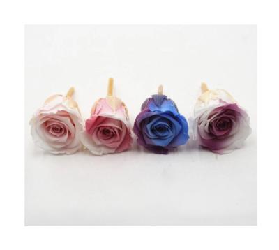 China Events Decoration Plant Outlet 2 Or 3 Cm Multicolor Roses Long Lasting Artificial Preserved Flowers Rose Head for sale