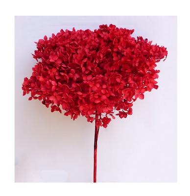 China Festival Wedding Centerpieces Artificial Hydrangea Flower Real Touch Dried Hydrangea Preserved for sale