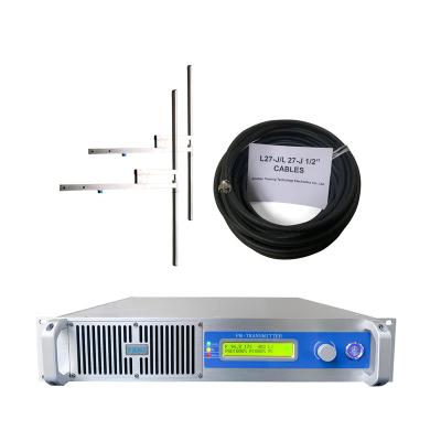 China [Hot Sale] YXHT 1KW FM Transmitter + 2-Bay Antenna + 30 Meter Cables With 3 Connector 1KW FM Broadcast Equipments Free Shipping Transmitter for sale