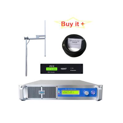 China 1000watt 1kw Fm Broadcast Transmitter+yx-dv2 Antenna+cable Set With Digital Encoder Data System RDS Radio Encoder For Fm 1KW FM Transmitter for sale