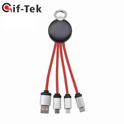 China Wholesale High Quality Super Colorful Charging Mini MP3/MP4 Player Gift Promo 3 In 1 Type C Micro USB Ignition Cable for sale