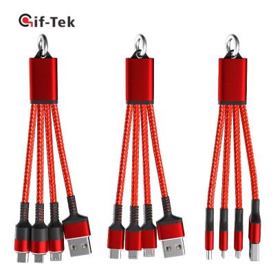 China Wholesale High Quality Super Colorful Charging Mini MP3/MP4 Player Gift Promo 3 In 1 Type C Micro USB Ignition Cable for sale