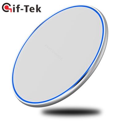 China New Product 15w Mirror 2.5d Fast Charging Wireless Chargers Tempered Glass Mobile Phone Charger 15w 10w Super Slim Fast Wireless Phone Charger for sale