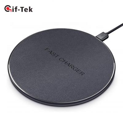 China Hot Selling Wireless Leather Fabric Radio Pad Mobile Phone Charger Fast Charger For Samsung Wireless Charger for sale