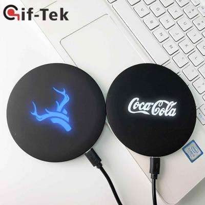 China Hot And New Mobile Phone Wireless Charger With Led Light Usb Hub Logo Wireless Charging Pad With Multifunctional Charging Station for sale