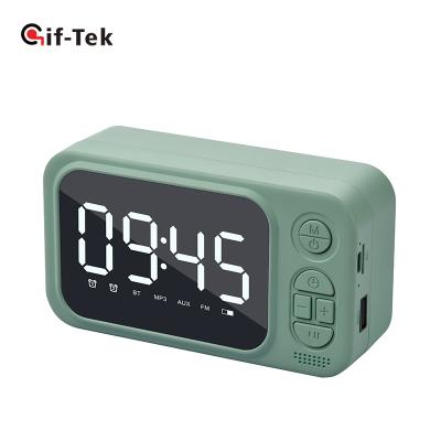 China Wireless Alarm Clock Fm Radio BTS Wireless Charging Speaker With Microphone for sale