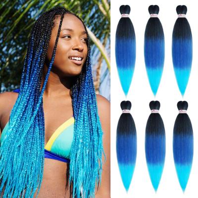 China Hot Water Set Custom Ez Braids Custom Cheap Custom Brazilian Freetress Hair Elephant TZ Pre Stretched Rainbow Pink Braiding Hair for sale